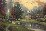 Thomas Kinkade Famous Paintings - Lakeside Manor